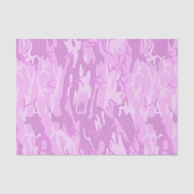 Papel De Seda Camo cor-de-rosa (Frente )