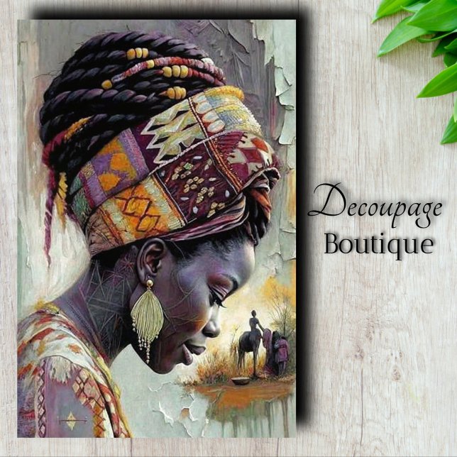 Papel De Seda Campanha de desescuta de mulheres africanas (African Dreams Decoupage Tissue Paper)