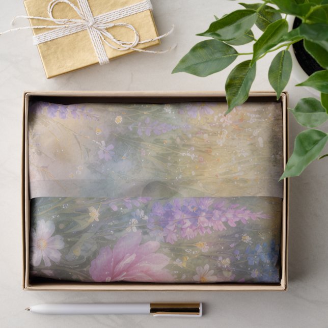 Papel De Seda Campo de Flores (Presente)