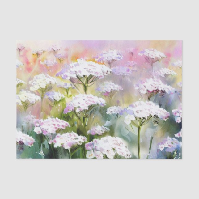 Papel De Seda Campo de Flores-Yseta (A) Aquarela (Frente )