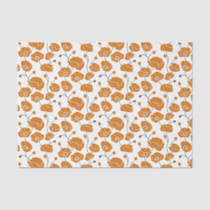 Papel De Seda Campo de papagaios laranja