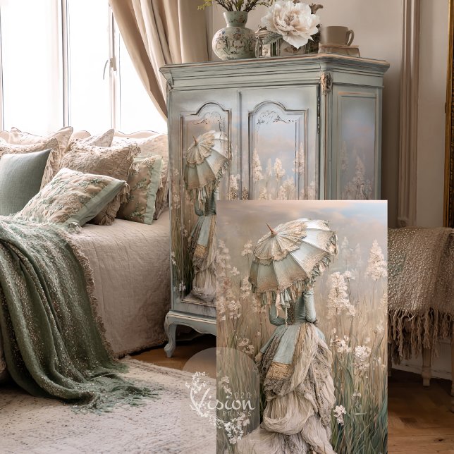 Papel De Seda Campo de sonhos Retrato Romântico e Parasol (Field of Dreams, Portrait & Parasol, Elegant Lady, French Bouffant, Perennials Floral Decoupage.)