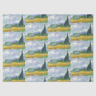Papel De Seda Campo de trigo com ciprestes por Vincent van Gogh