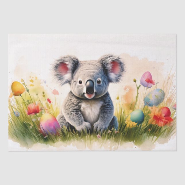 Papel De Seda Campo Koala de ovos de Páscoa (Frente )