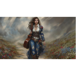 Papel De Seda Campos de Decoupage da Cantora Country de Melodia 