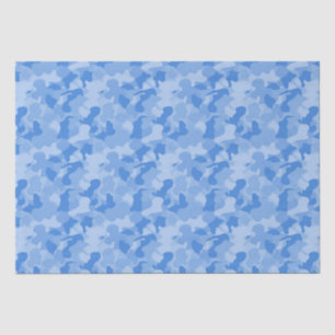 Papel De Seda Camuflagem azul