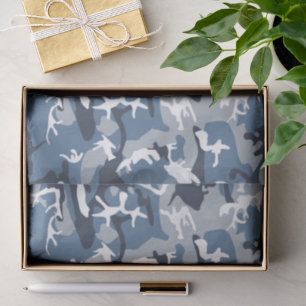 Papel De Seda Camuflagem Azul da Neve de inverno, Militar, Exérc