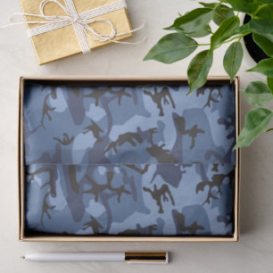 Papel De Seda Camuflagem Azul marinho, Militar, Exército