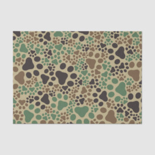 Papel De Seda Camuflagem da almofada da pata