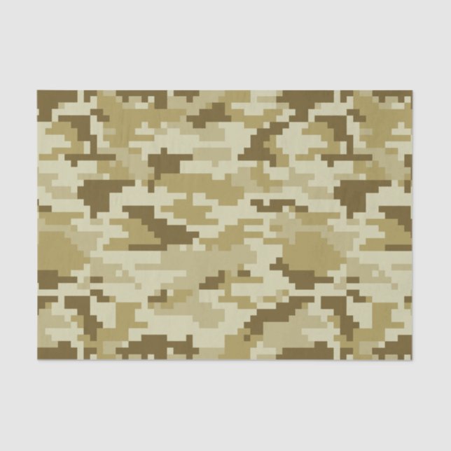 Papel De Seda Camuflagem do deserto digital de 8 bits / Camo (Frente )