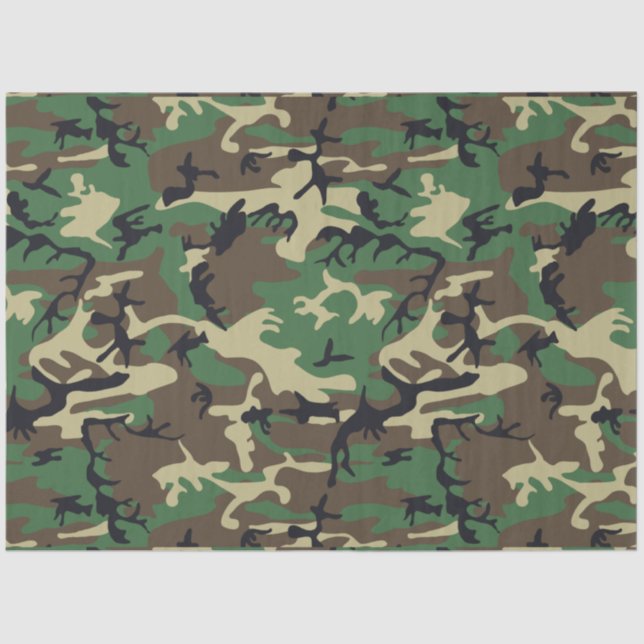 Papel De Seda Camuflagem Militar (Frente )