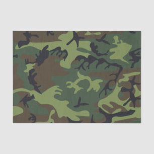 Papel De Seda Camuflagem Militar Floresta Verde