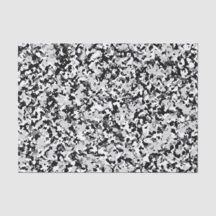 Papel De Seda Camuflagem Preto Cinza Branco Ártico Festa