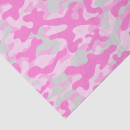 Papel De Seda Camuflagem Rosa