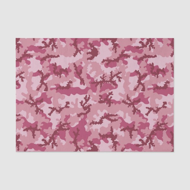 Papel De Seda Camuflagem rosa (Frente )