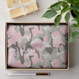 Papel De Seda Camuflagem rosa e verde, Militares, Exército