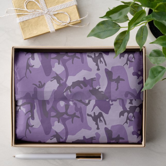 Papel De Seda Camuflagem Roxa, Militares, Exército (Presente)