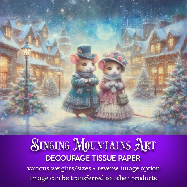 Papel De Seda Camundongos Vitorianos Na Decoupage De Vilas De In (Criador carregado)