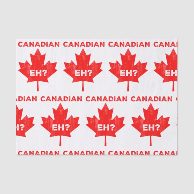 Papel De Seda Canadiano Eh? Folha de Maple (Frente )