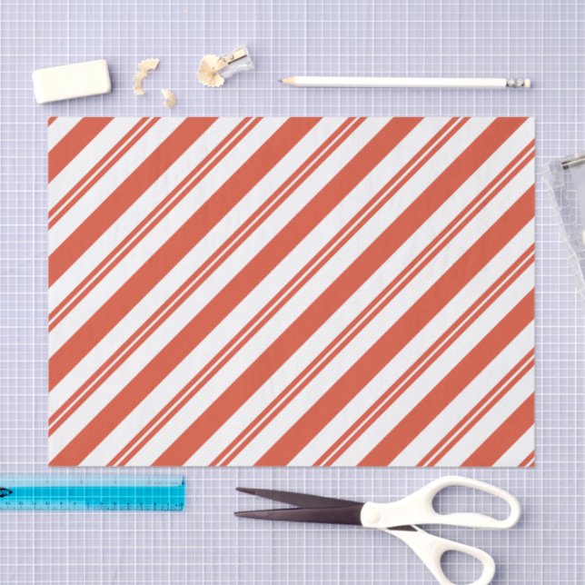 Papel De Seda Candy Cane Chorus-Big Stripe Diagonal (Arte )