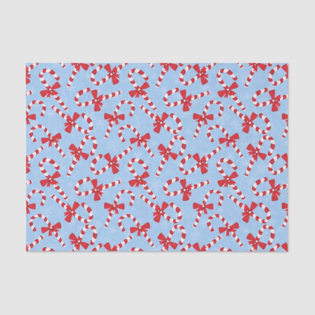 Papel De Seda Candy Cane Christmas (Frente )