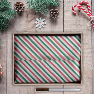 Papel De Seda Candy Cane Peppermint Listras Natal