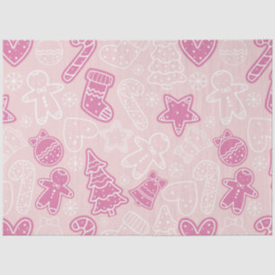 Papel De Seda Candy Canes Gingercake Men Stars Natal