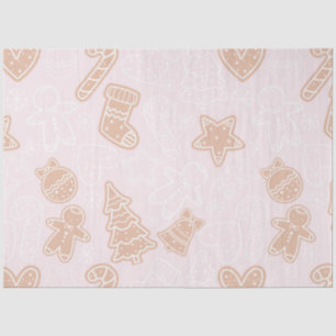 Papel De Seda Candy Canes Gingercake Men Stars Natal