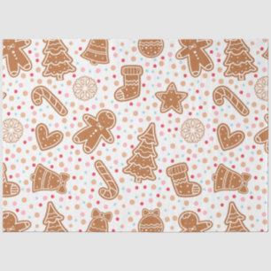 Papel De Seda Candy Canes Gingercake Men Stars Natal