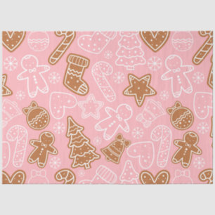 Papel De Seda Candy Canes Gingercake Men Stars Natal