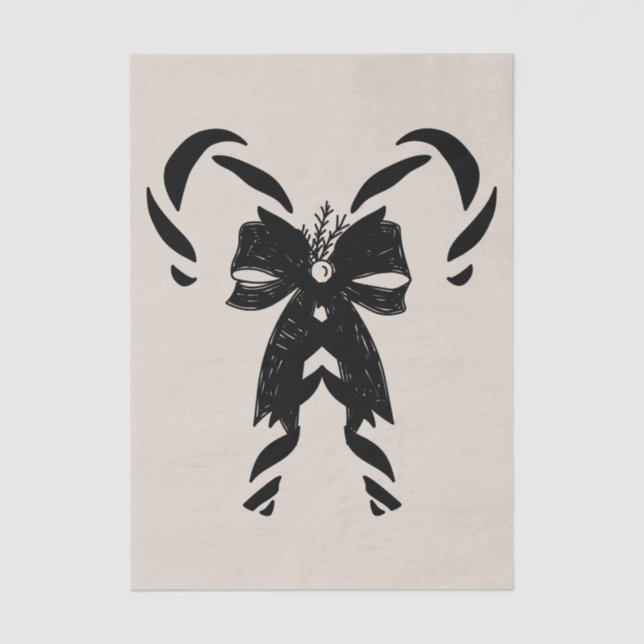 Papel De Seda Candy Canes with Pine Needles & Bow (Frente )