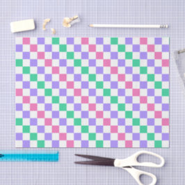 Papel De Seda Candy shop diagonal checkerboard pattern