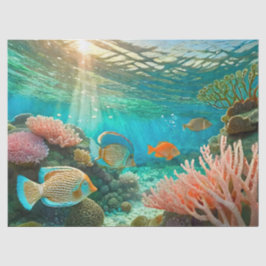 Papel De Seda Canutos submarinos, Design 4 Tecidos