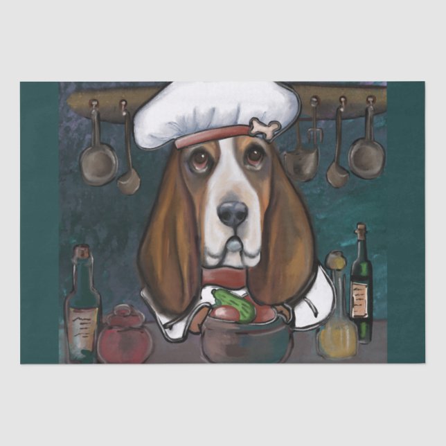 PAPEL DE SEDA CÃO BASSET (Frente )