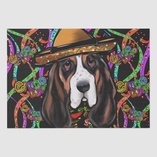 PAPEL DE SEDA CÃO BASSET (Frente )