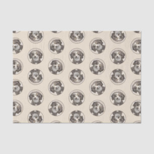 Papel De Seda Cão-d'água Espanhol Pintura Marrom Bicolar Arte Ca