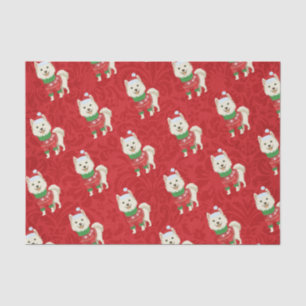 Papel De Seda Cão de Papais noeis Shiba Pomeraniana Rouco de Nat