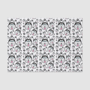 Papel De Seda Cão de trenó grande ártico do rouco Siberian do