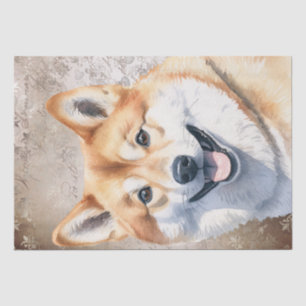 Papel De Seda Cão Shiba Inu