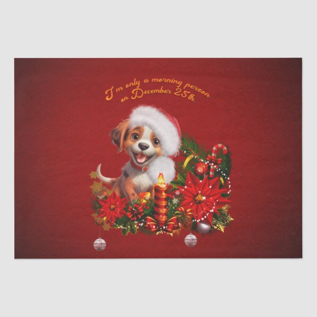 Papel De Seda Cãozinho engraçado (Frente )