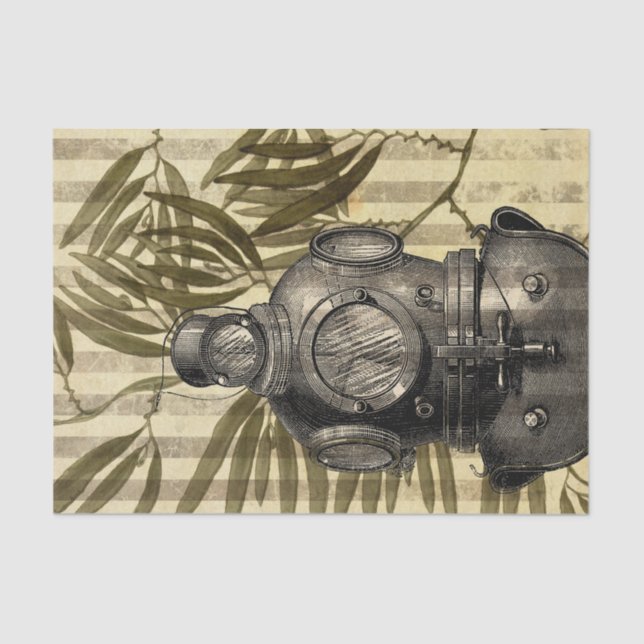 Papel De Seda Capacete Vintage Diving (Frente )