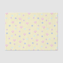 Papel De Seda Capas de focas e pérolas de Pastel em Lemon Chiffo