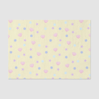Papel De Seda Capas de focas e pérolas de Pastel em Lemon Chiffo