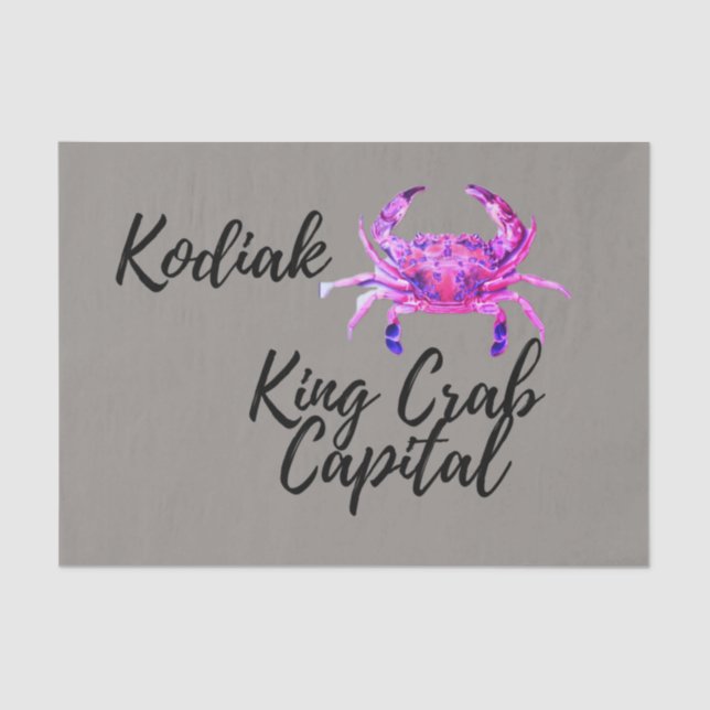 Papel De Seda Capital do Caranguejo de Kodiak (Frente )