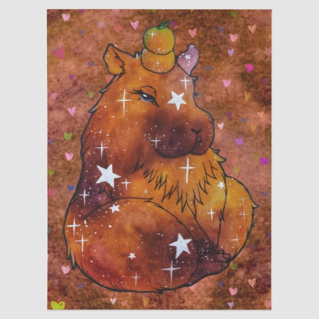 Papel De Seda Capivara chamada Sonho (Frente )