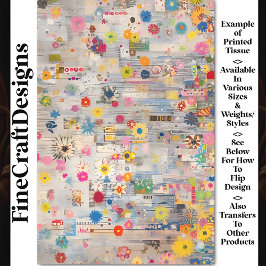 Papel De Seda Caprichoso Decoupage BP6B Colagem Retro Shabby Chi