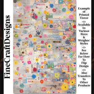 Papel De Seda Caprichoso Decoupage BP6B Colagem Retro Shabby Chi