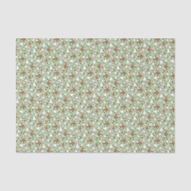 Papel De Seda Caprinos em verde (Frente )