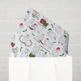 Papel De Seda Caprinos festivos no Natal