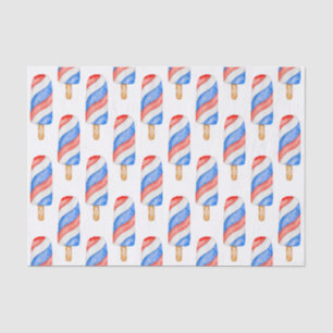 Papel De Seda Cápsula Vermelho Branco e Azul Patriótico T